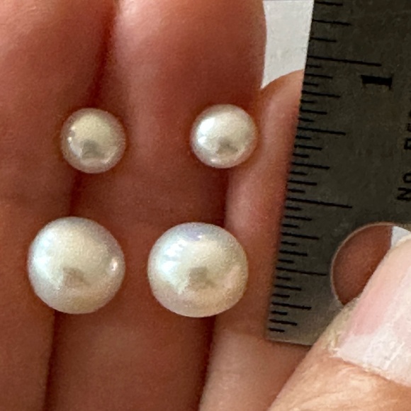 ✨Behind-the-Ear Double Drop Pearl Earrings – Elegant Minimalist Jewelry✨ - Picture 5 of 8